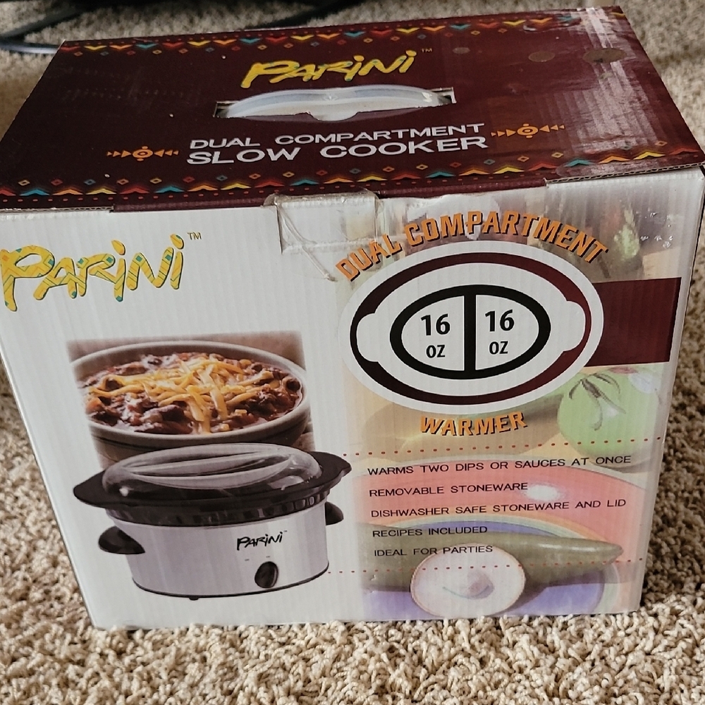 Parini Dual Compartment Slow Cooker